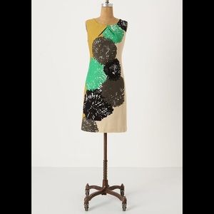 Anthropologie tabitha Pom flower shift dress